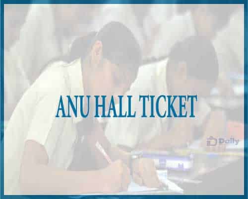 ANU Pharmacy 3rd 4th Sem Hall Ticket 2022
