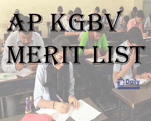 AP KGBV Merit List 2022