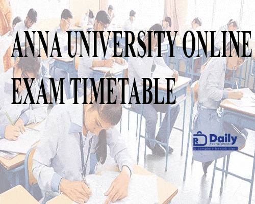 Anna University Online Exam Timetable 2022