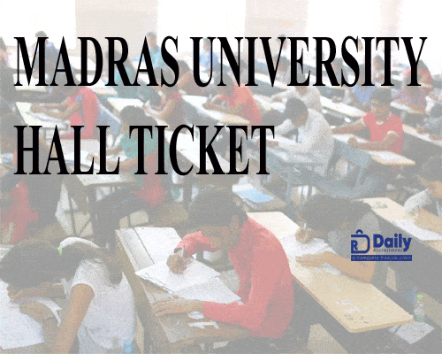 Madras University Hall Ticket 2022