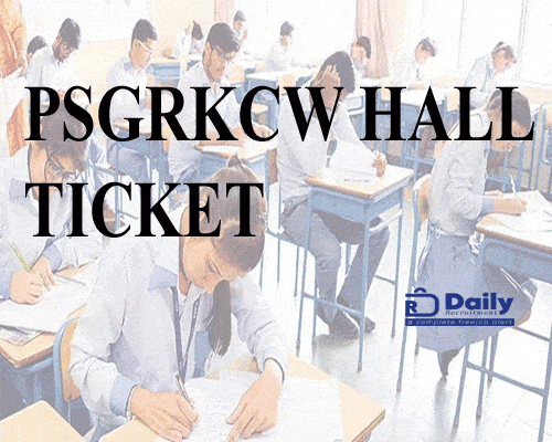 PSGRKCW Hall Ticket 2022