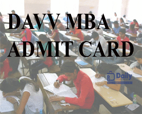 DAVV MBA Admit Card