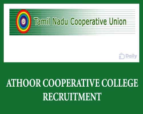 TNCU Athoor Cooperative College Recruitment