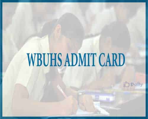 WBUHS Nursing Admit Card