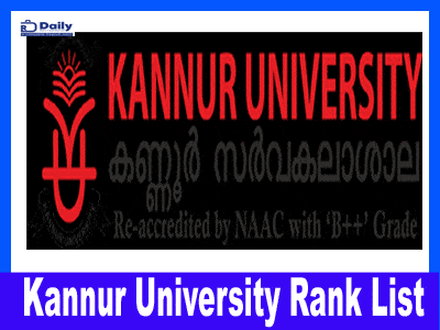 Kannur University UG Spot Admission Rank List 2023