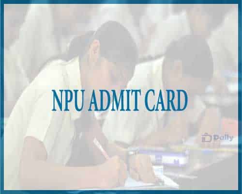 NPU Admit Card Semester 4 2023