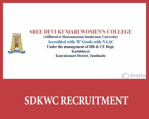 SDKWC Kanyakumari Recruitment